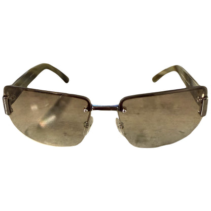 Gucci Monogram Sunglasses In Olive Green | O/S, Green