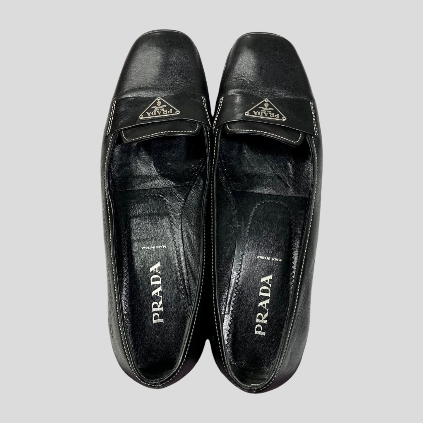 Prada Milano Leather Ballet Flats - EU38