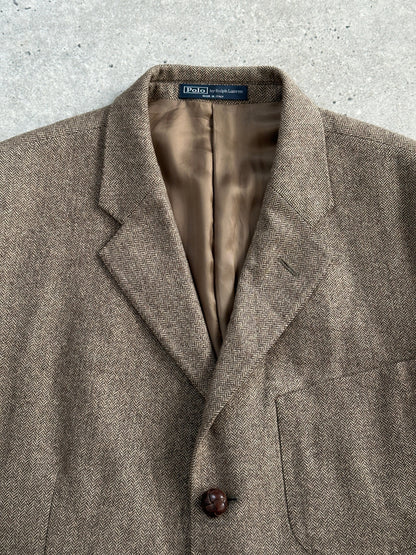 Ralph Lauren Polo 2010s Pure Wool Herringbone Blazer - 44R/XL