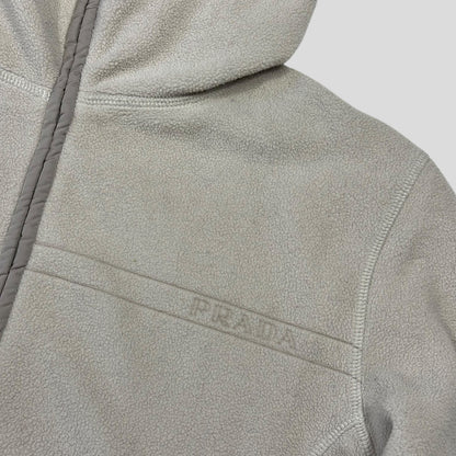Prada Sport 2006 Spellout Logo Balaclava Fleece Jacket - M | Default Title, Cream
