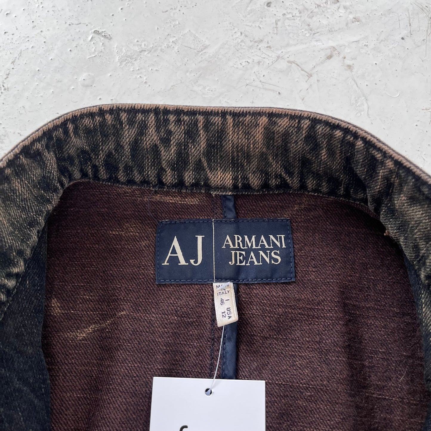 2000s armani jeans napoleon denim jacket | Navy, Navy