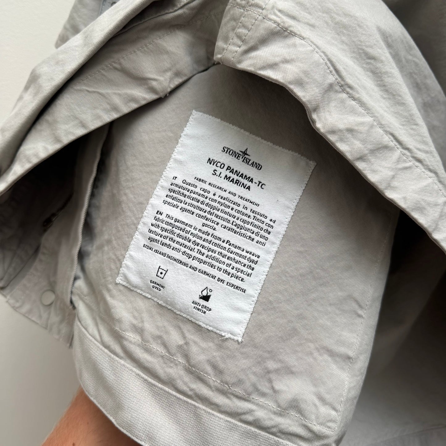 BNWT Stone Island SS26 Nyco Panama Marina Sail Jacket (L) | Large, Grey