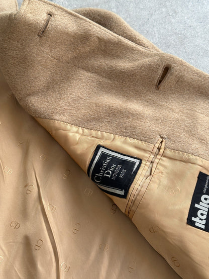 Christian Dior Monsieur 1970s Wool Concealed Placket Coat - XL/XXL