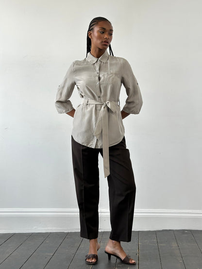 Yves Saint Laurent Pour Homme 1990s Pure Wool Tailored Trousers - W28