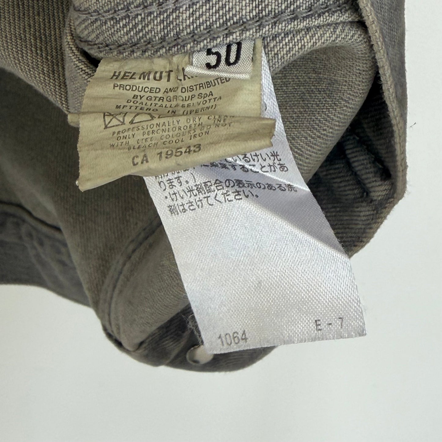 fw1999 helmut lang washed denim jacket | O/S, Grey