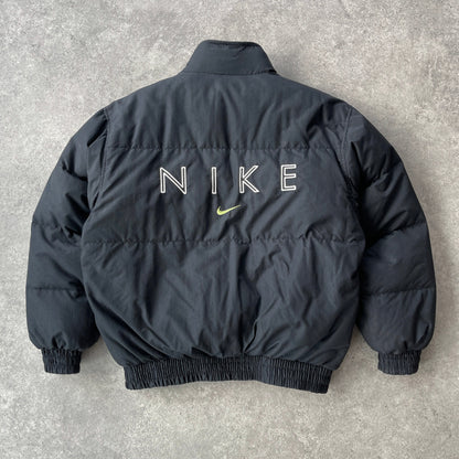 Nike RARE 1990s down fill spellout puffer jacket (L)