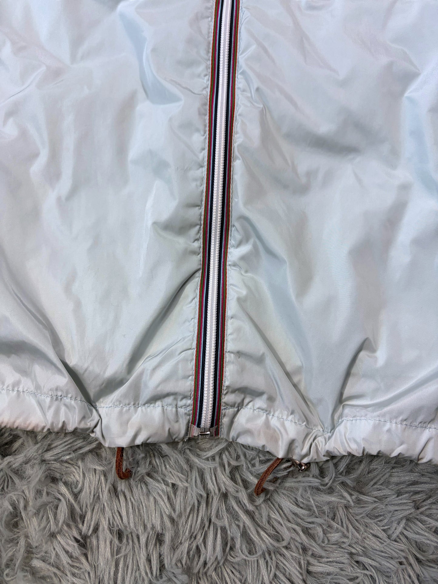 Prada Sport 00’s Ice Blue Contrast Detailed Nylon Windbreaker - M/L | O/S, Ice Blue