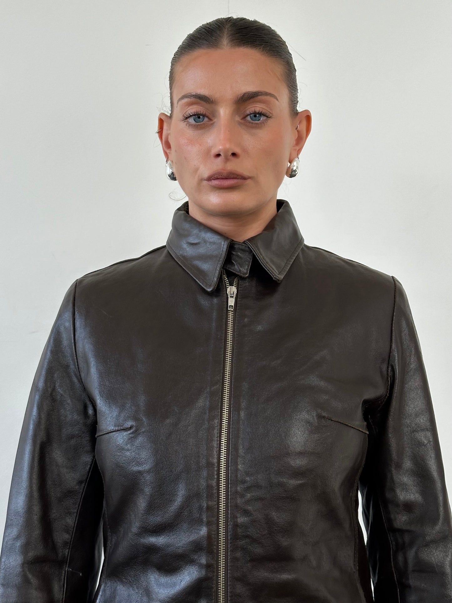 Vintage Smooth Leather Jacket - S