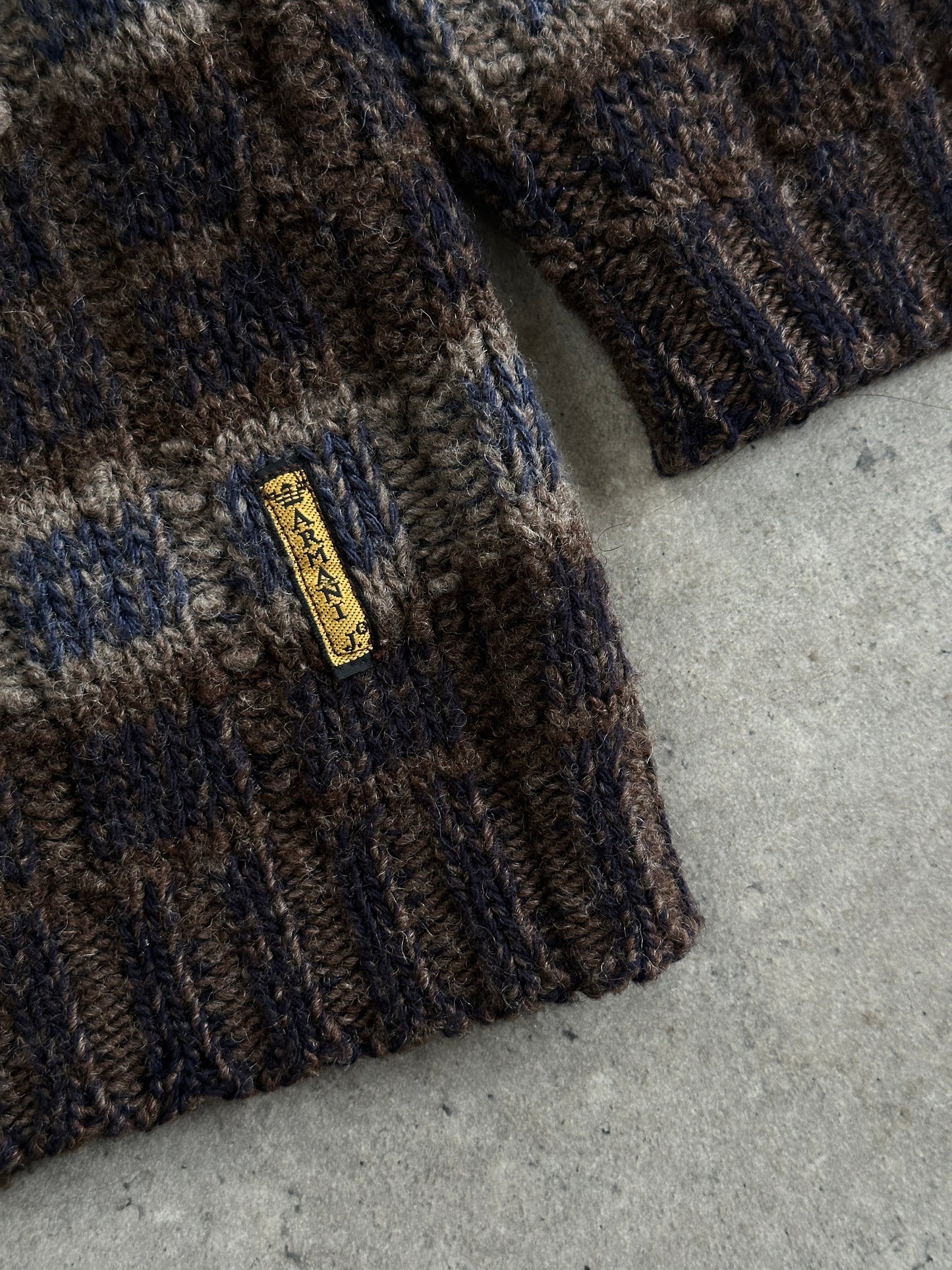 Armani Jeans Wool Check Knitted Jumper - XL