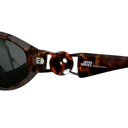 Versace 90s Medusa Head Sunglasses In Tortoise