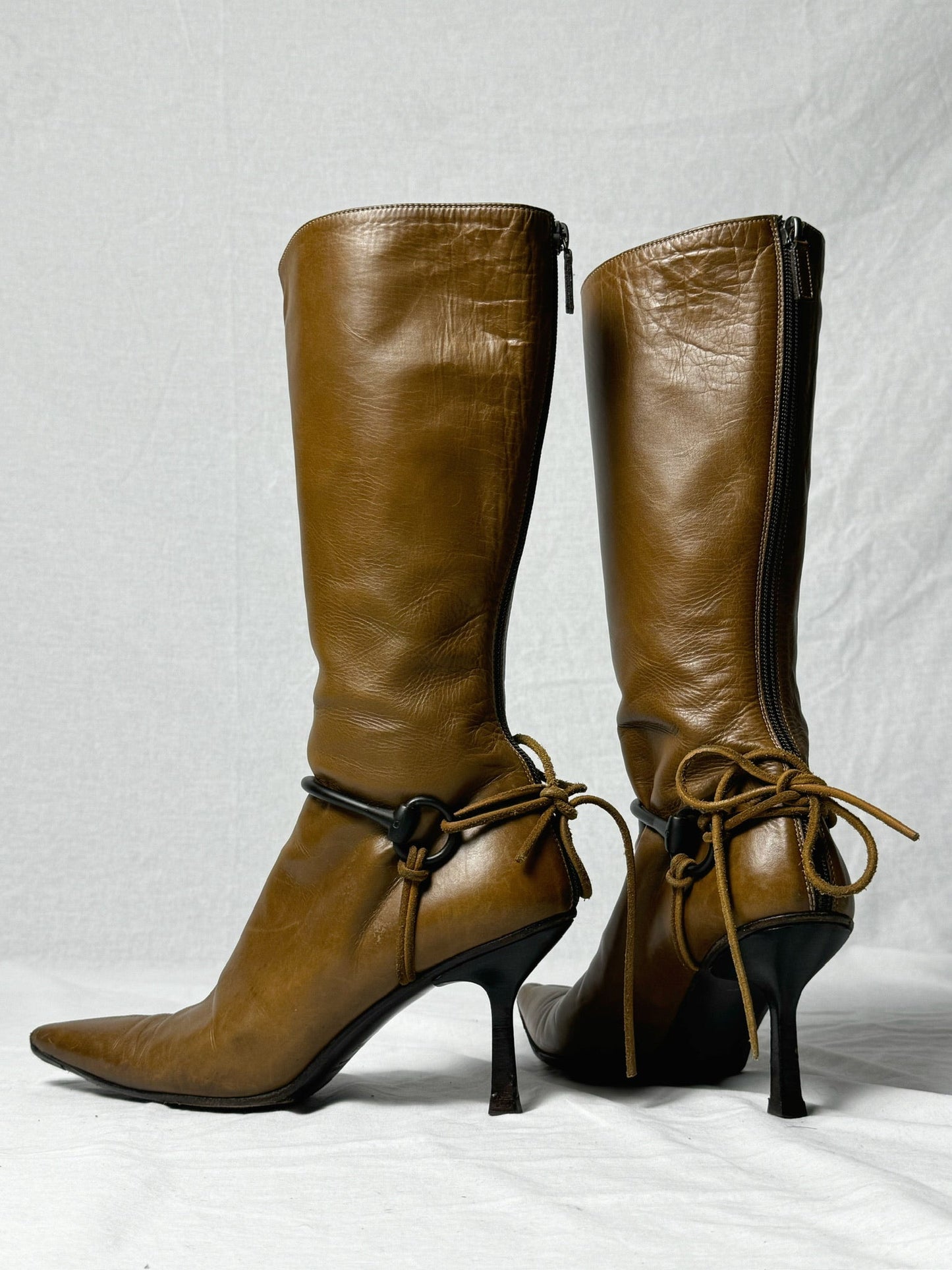 GUCCI STILETTO HEEL BOOTS | DEFAULT TITLE, Brown