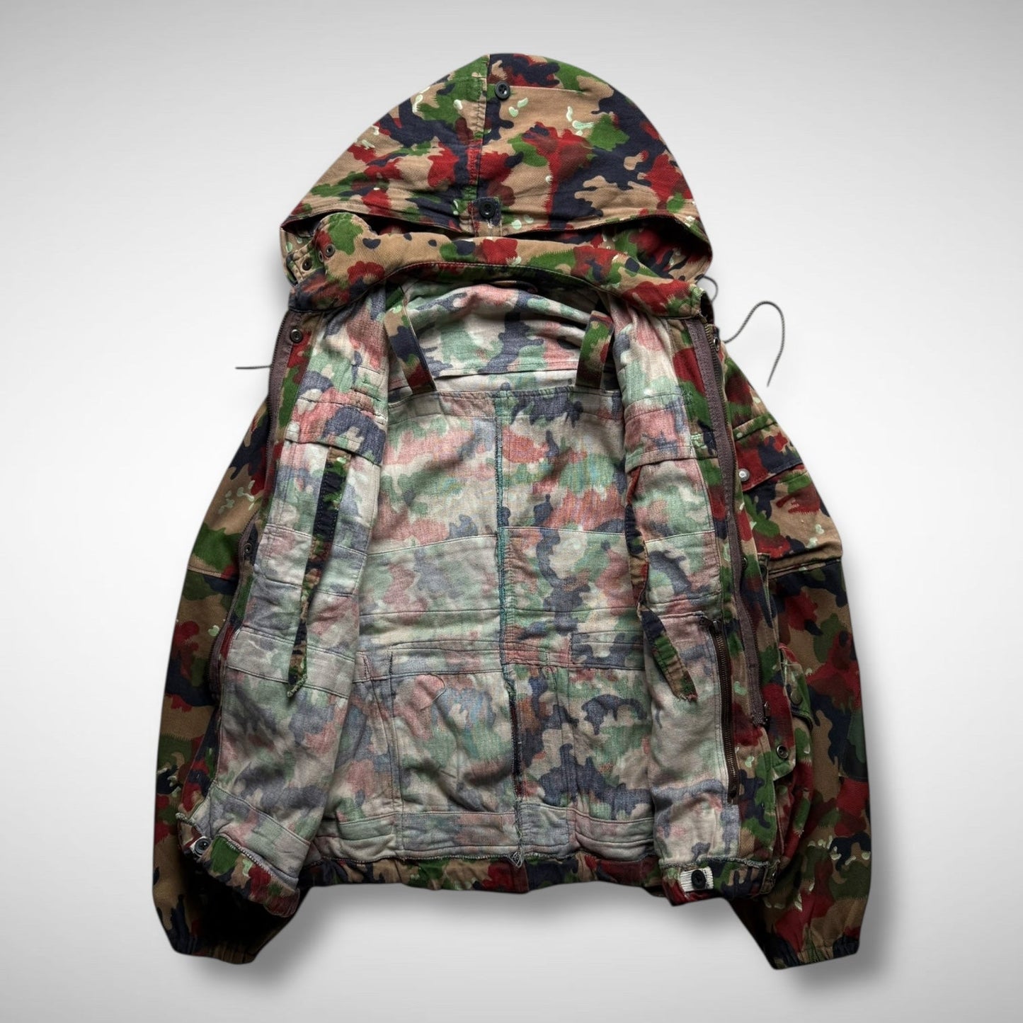 Swiss Army Camo Mesh Beekeeper Hood Jacket (90s)