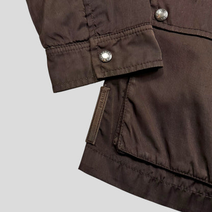 Prada Sport 2008 Nylon & Leather Hybrid Moto Field Jacket - IT54 (L) | Default Title, Brown