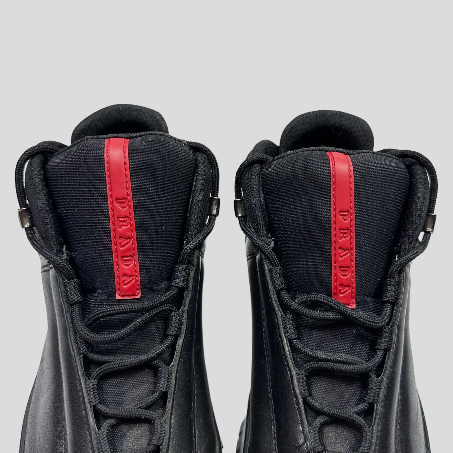 Prada Sport 00’s Leather & Nylon Boots - UK6 | UK 6, Red