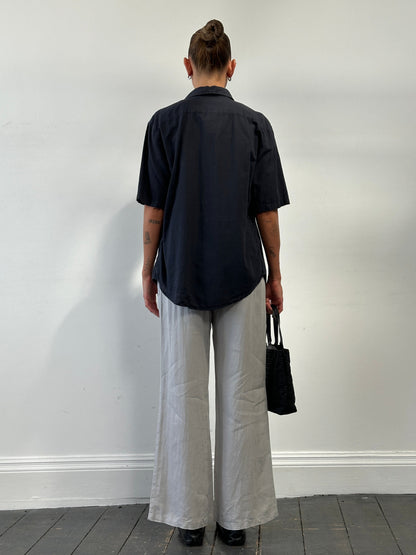 Armani Jeans Cotton Linen Logo Shirt - M/L