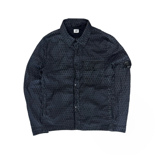 CP Company Grid Nylon Air Net Zip Up Overshirt