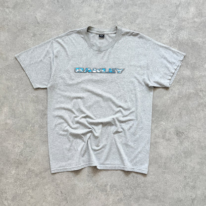 Oakley 2000s heavyweight spellout graphic t-shirt (L)