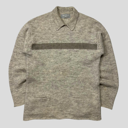 Comme Des Garçons 1995 Homme Striped Wool Collared Cardigan - M