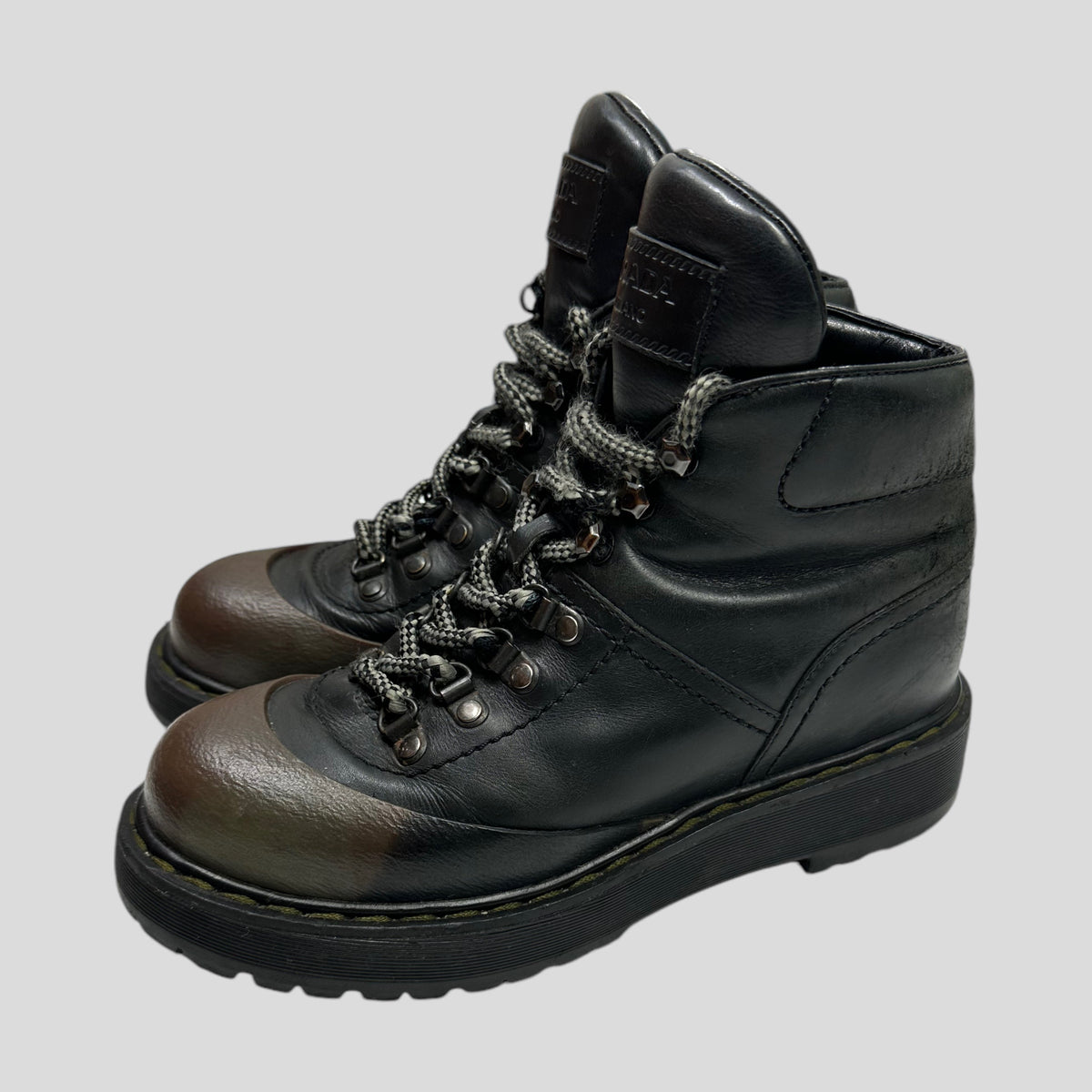 Prada Milano Leather Combat Boots - UK4.5/5 | O/S, Camo