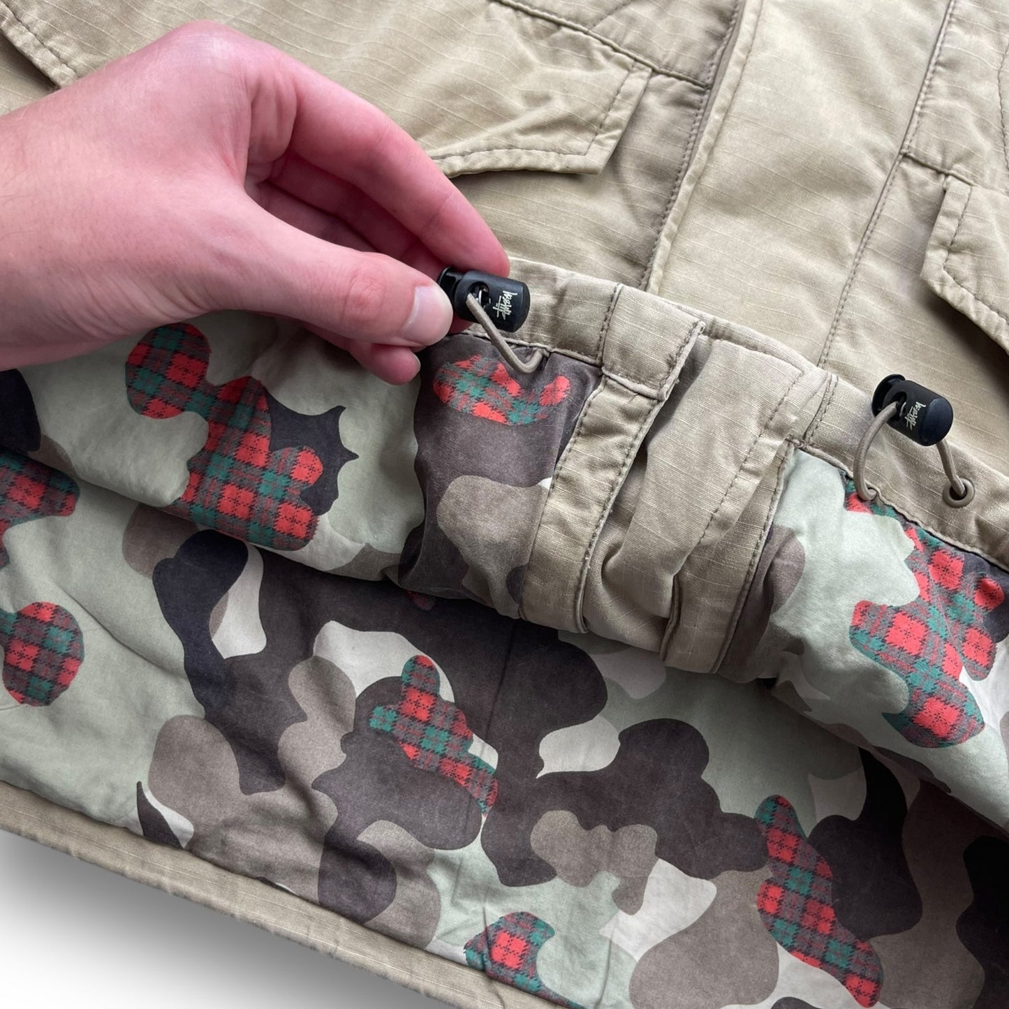 Stussy 2in1 Canvas/Camo Jacket (M) | Default Title, Multicoloured