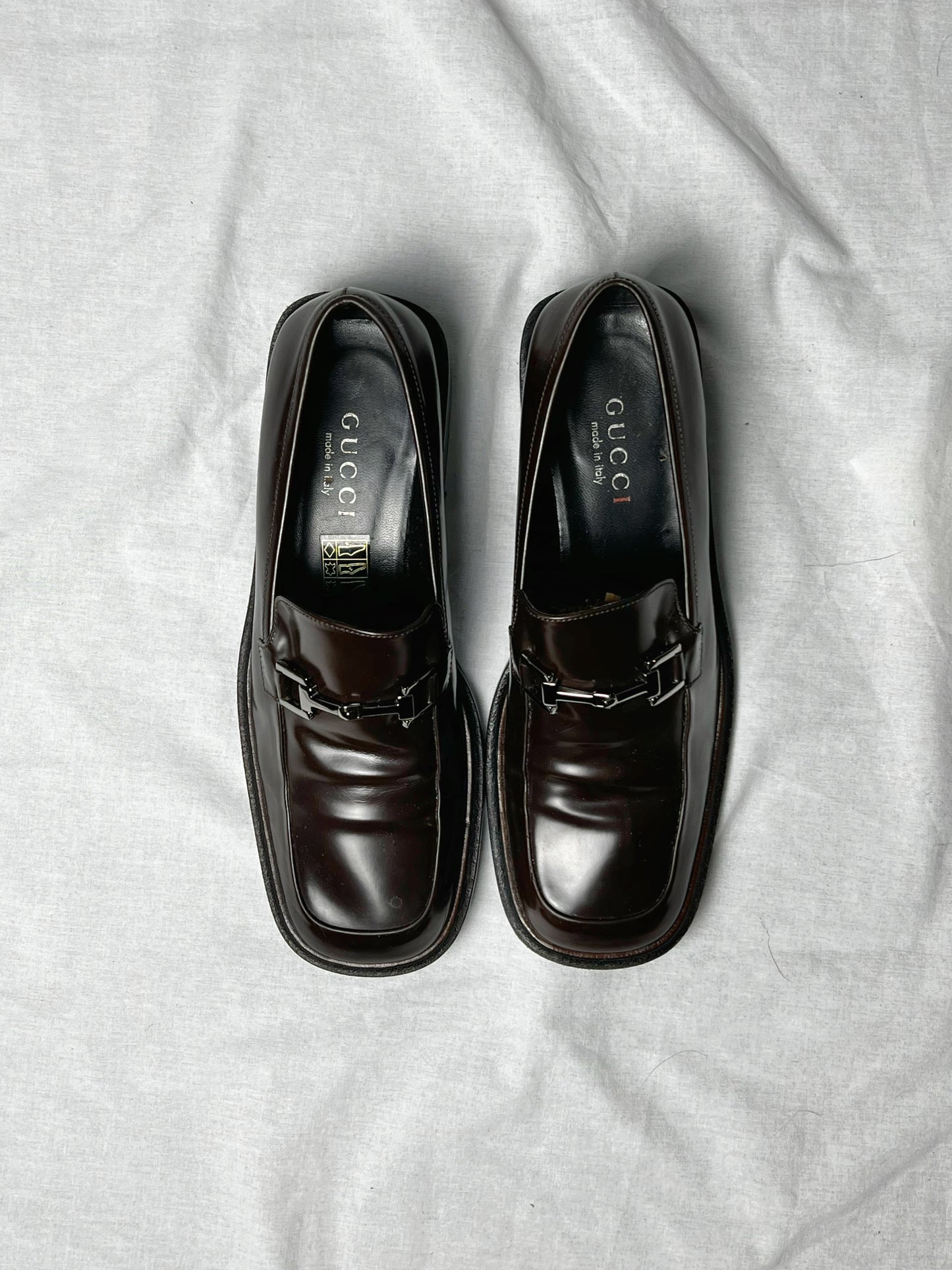 GUCCI SQUARE TOE LOAFER | Default Title, Brown