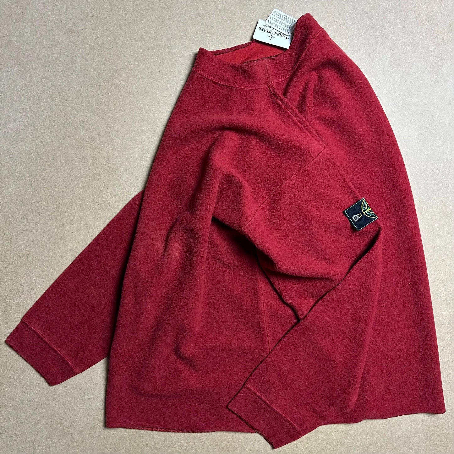 A/W 1995 Scarlet Red Neoprene Mock neck Sweater