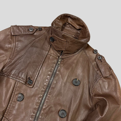 Prada Sport 00’s Brown Military Leather Modular Field Jacket - IT48 (S/M)