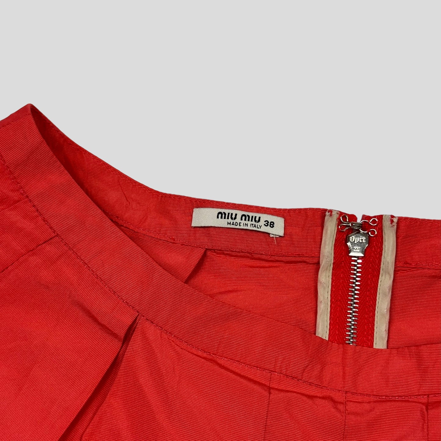 Miu Miu 00’s Nylon Skirt - IT38 | Default Title, Red