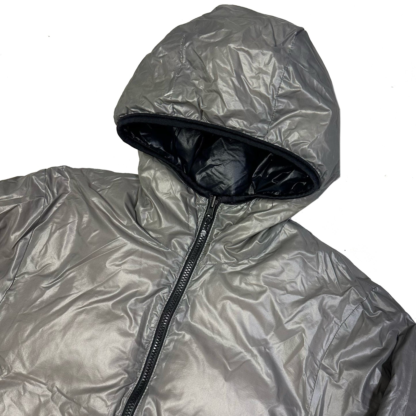 Camp 7 Reversible Puffer Jacket In Grey & Black ( L )