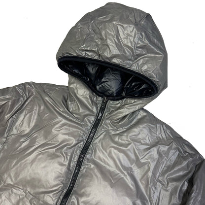 Camp 7 Reversible Puffer Jacket In Grey & Black ( L )