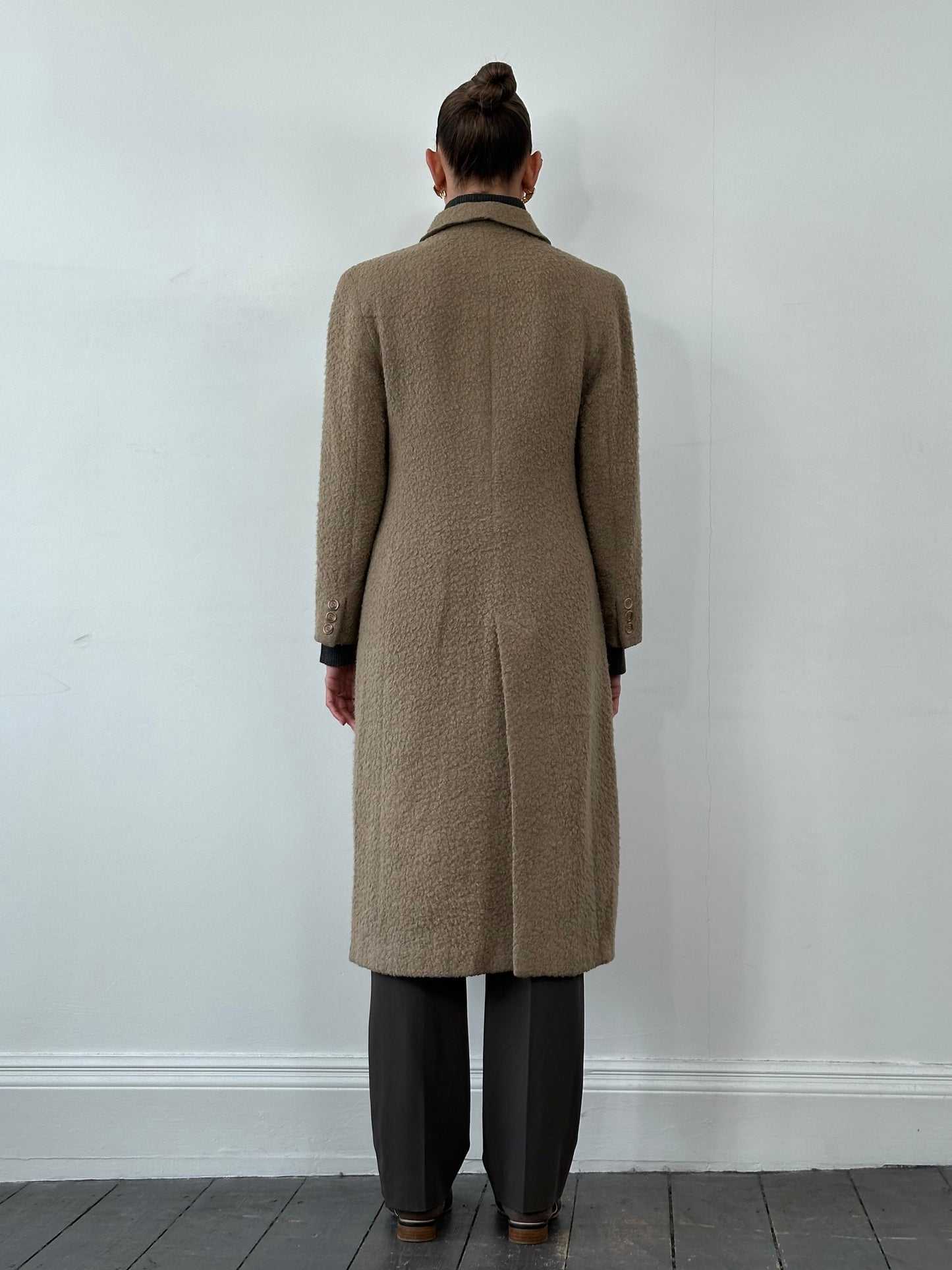 Giorgio Armani 1990s Wool Single Breasted Coat - M