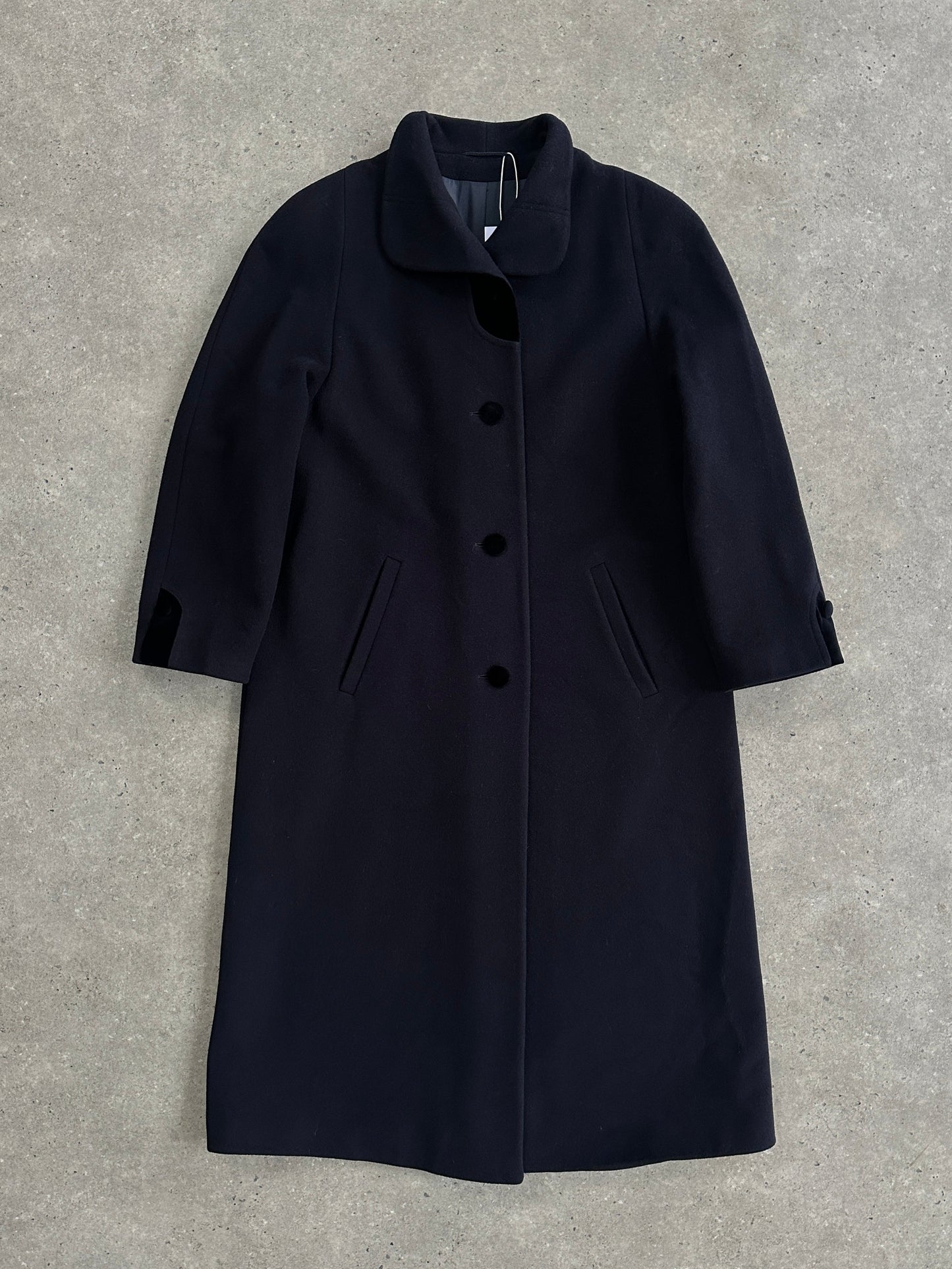 Vintage Mohair Wool Velvet Single Breasted Coat - M/L