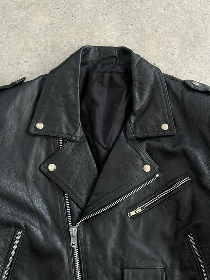 Vintage 1990s Leather Biker Jacket - L