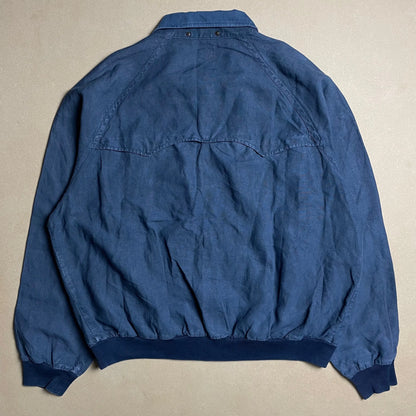 S/S 1992 C.P. COMPANY Ideas From Massimo Osti Royal Blue Rubber Flax Bomber Jacket