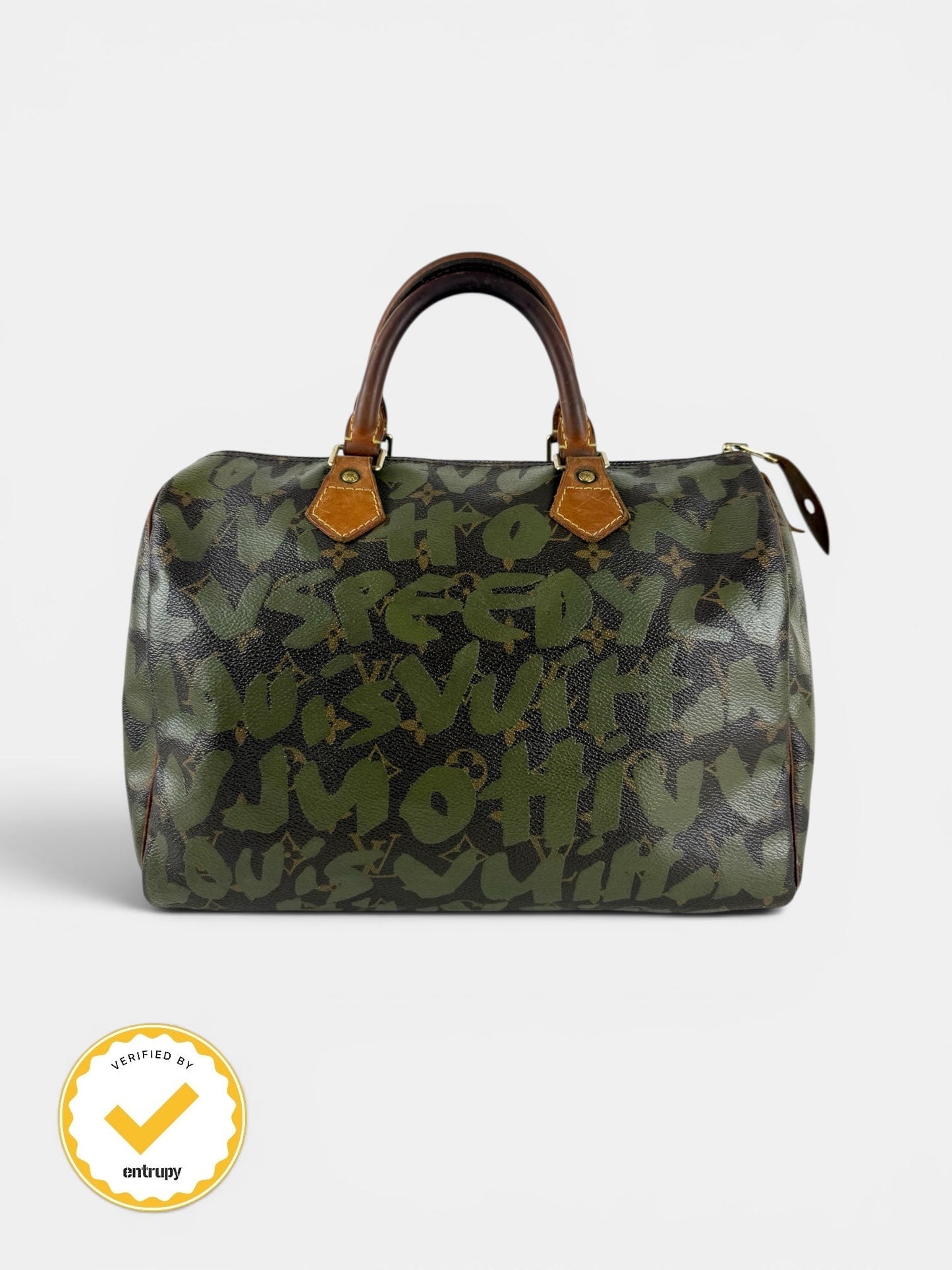 2001 Louis Vuitton x Stephen Sprouse Khaki Graffiti Speedy 30 Handbag | O/S, Multicoloured