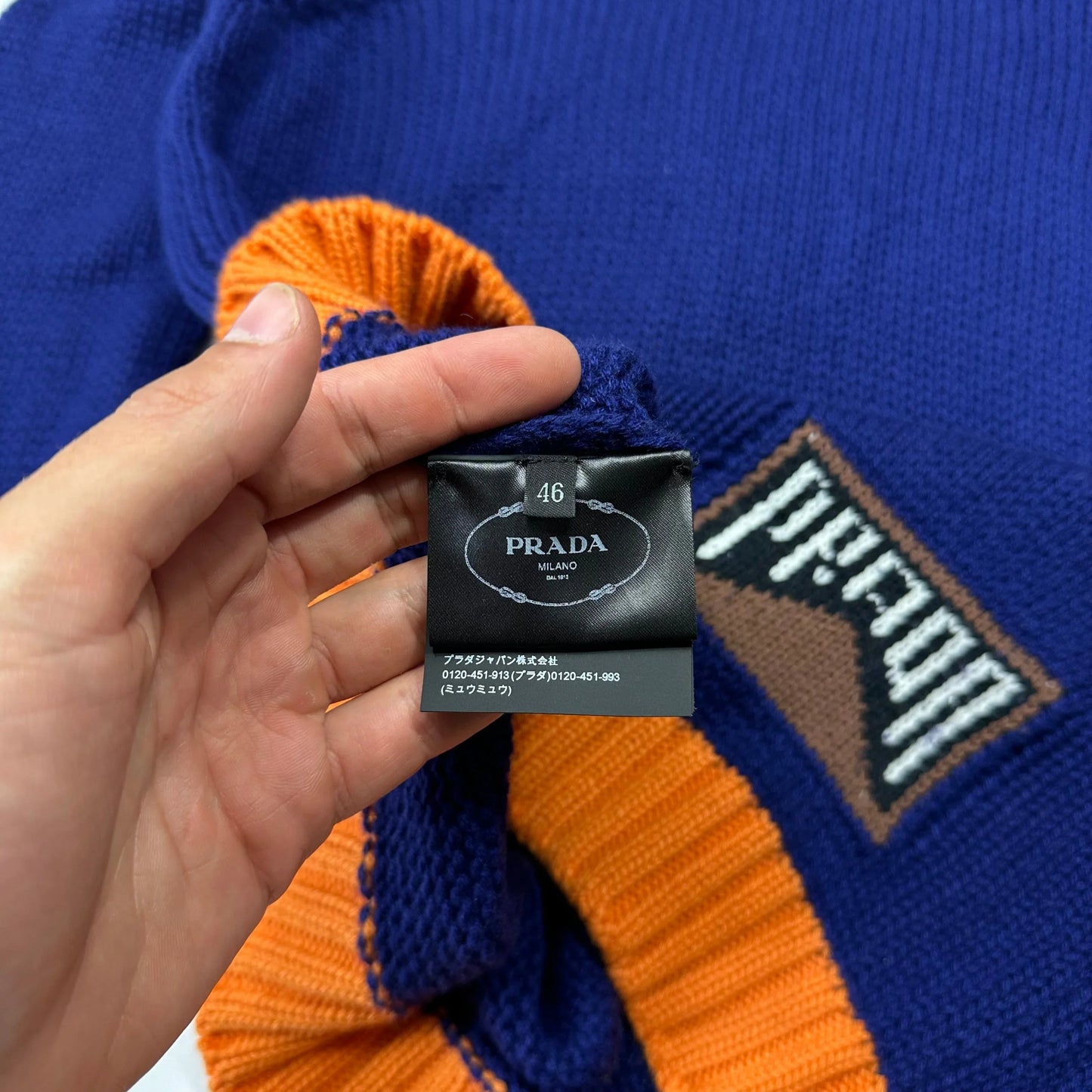 Prada Milano 2018 Intarsia Cashmere Chunky Race Logo Knit - IT46 (M)