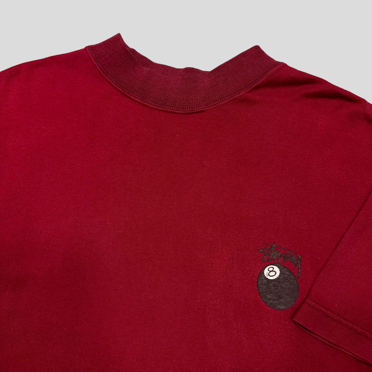 Stussy 80’s 8 Ball Tom Tom T-shirt - M | Burgundy