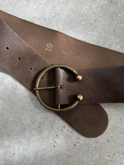 Vintage 1980s Chunky Leather Belt - W32-36