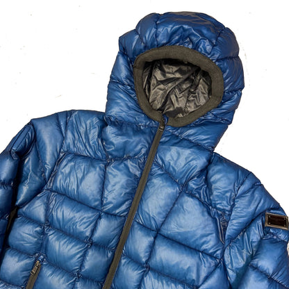 Dolce & Gabbana Square Stitch Puffer Jacket In Blue ( M )