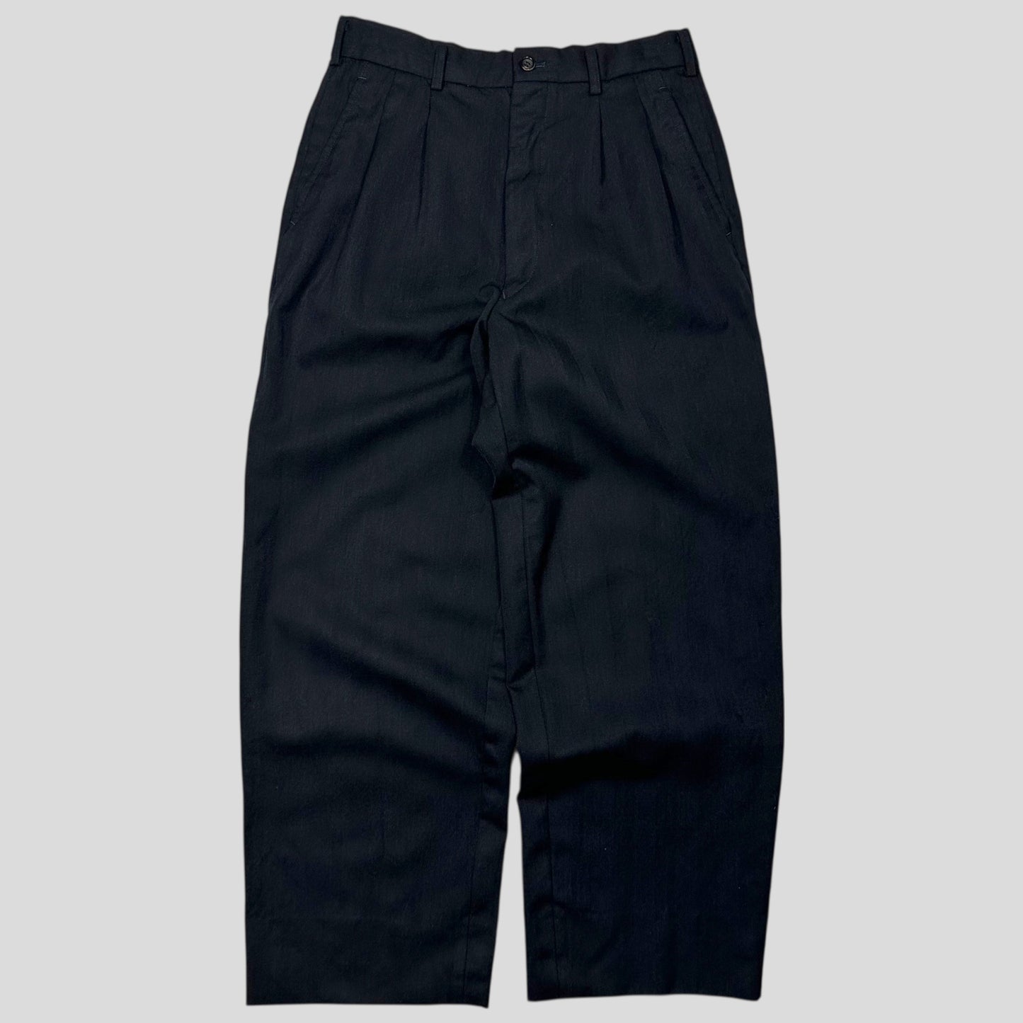 Comme Des Garçons Homme Deux 1996 Striped Wool Pleated Trousers - M (30)