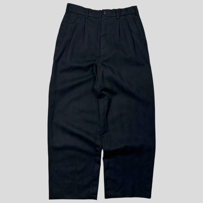 Comme Des Garçons Homme Deux 1996 Striped Wool Pleated Trousers - M (30)