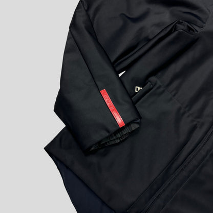 Prada Sport 1999 Jet Black Stash Pocket Soft Nylon Cycle Jacket - IT48 | Default Title, Jet Black