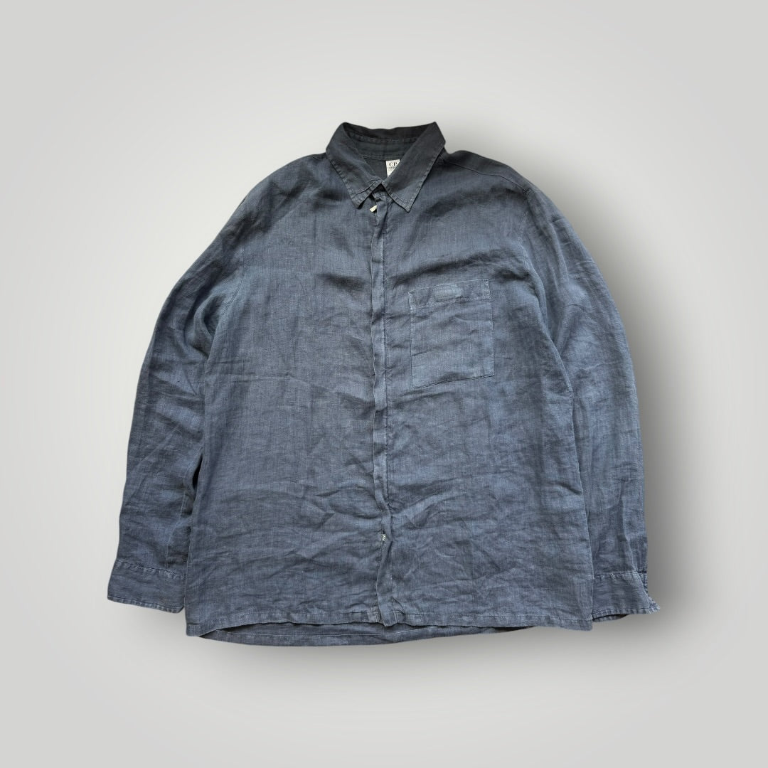 C.P. Company Relax Lino Flax SS/01 Zip Up Jacket 6 / XL | Default Title, Slate Grey