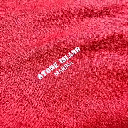 S/S 1989 Scarlet Red Marina Stencil Spell-out T-shirt