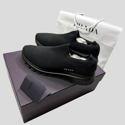 Prada 2019 Knit Fabric Sock Trainer - UK8