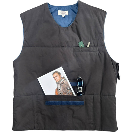 Armani Jeans 90’s Padded Utility Vest Jacket L | Large, Blue