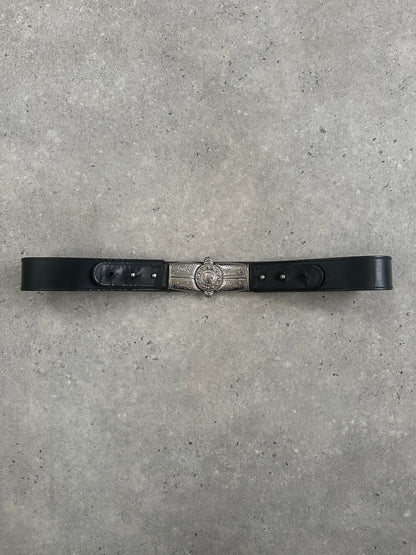 Gianni Versace Versus 1990s Panther Buckle Leather Belt - W38