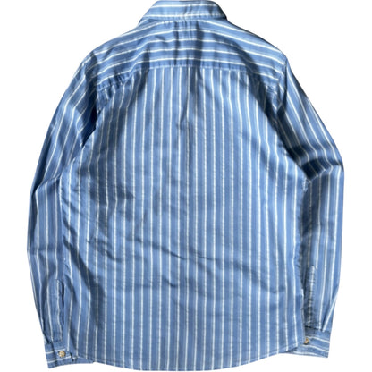 Armani Jeans 00’s Cotton Striped Shirt L | Large, Blue
