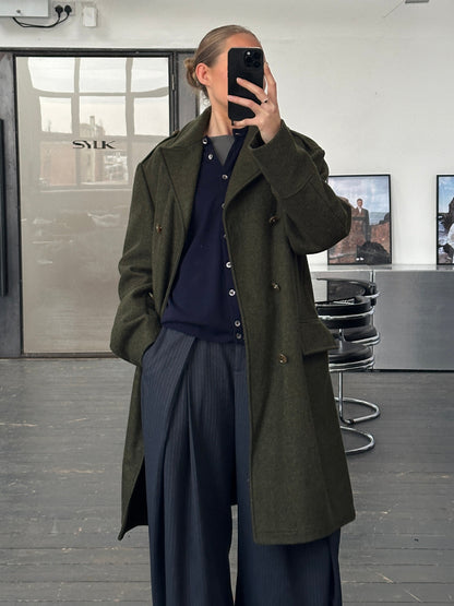 Dolce & Gabbana 1990s Wool Double Breasted Coat - L/XL