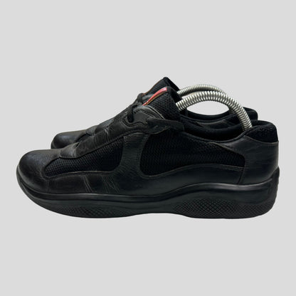 Prada Americas Cups Triple Black Leather - UK8.5/9